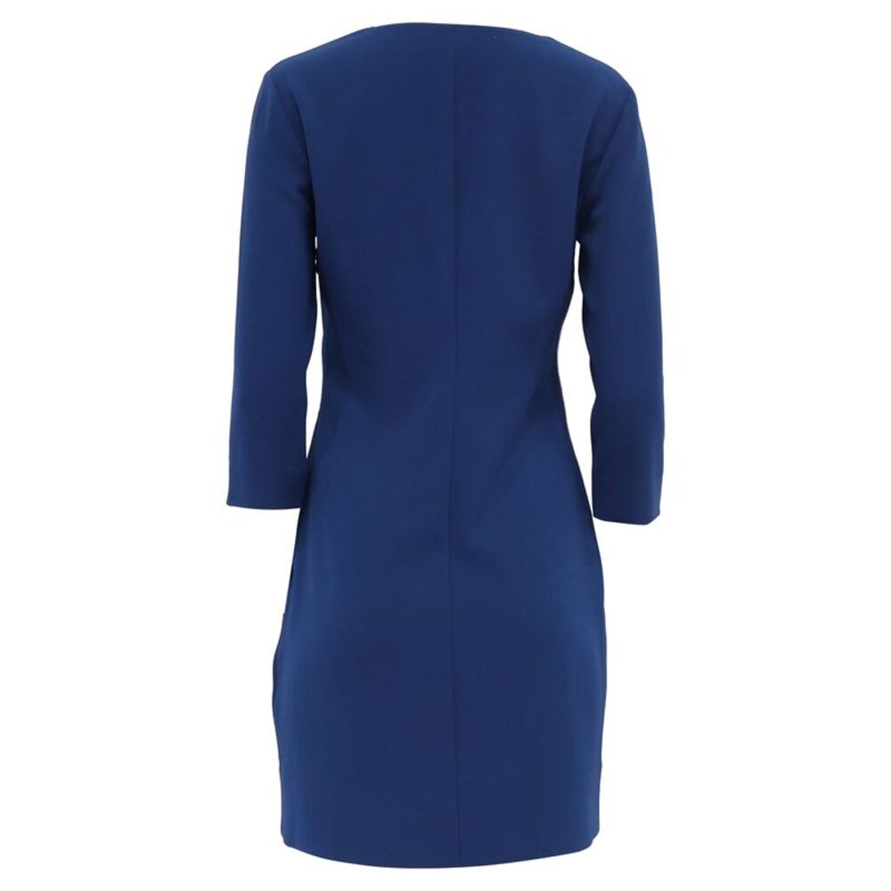 Diane Von Furstenberg 3/4 Sleeve Mini Dress in Navy Blue Triacetate - Picture 4 of 6